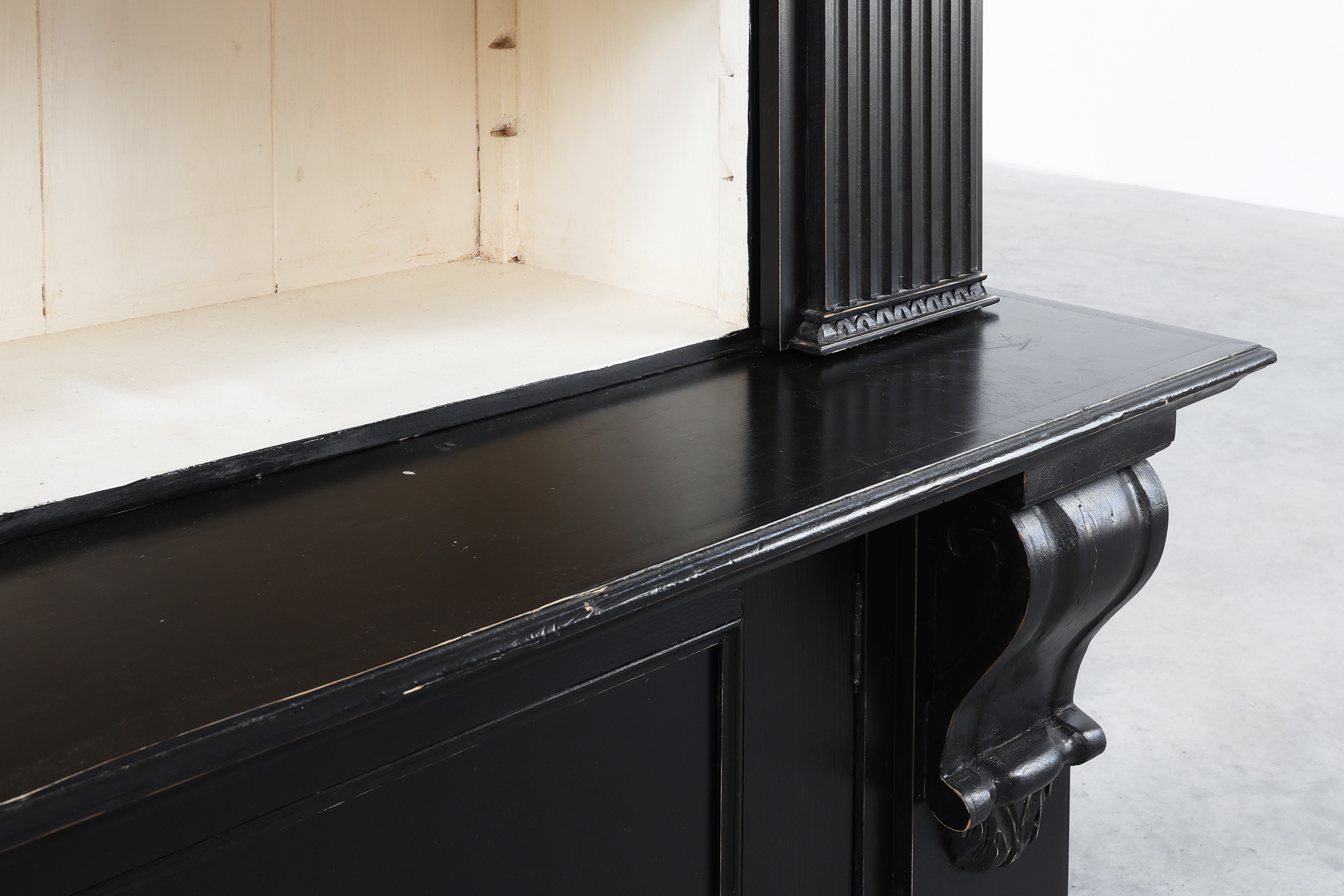 20th Century Black Tall Library Cabinet in MDF, United Kingdom thumbnail